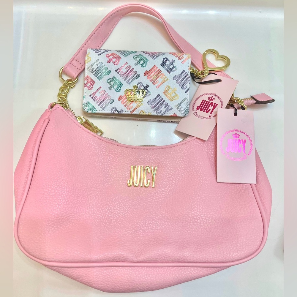 JUICY COUTURE pink handbag & wallet both NWT